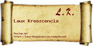 Laux Kreszcencia névjegykártya